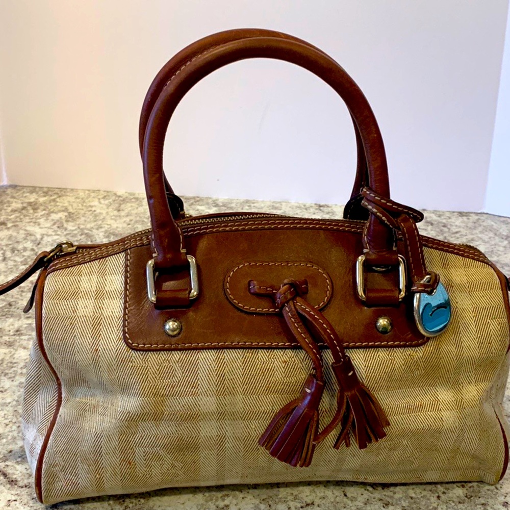 Dooney & Bourke Tan and Brown Handbag